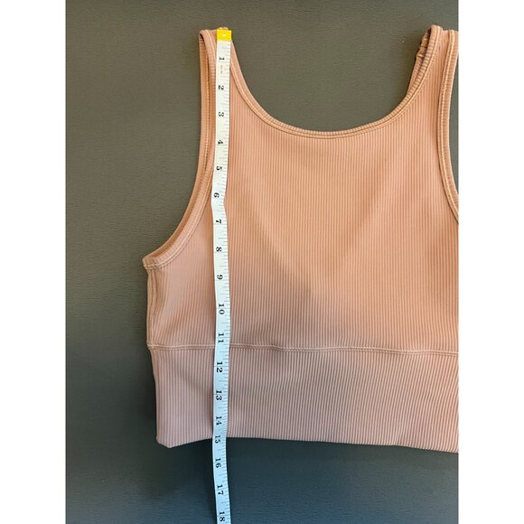 Lululemon Power Pivot Tank (Ribbed) camel/beige/tan color - Picture 6 of 9